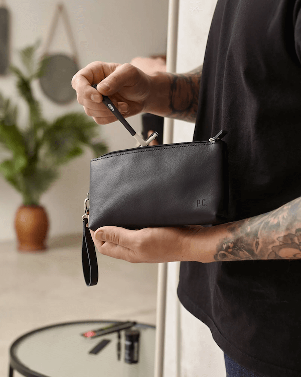 кожаная косметичка для мужчины руководителя - 1 кожаная косметичка для мужчины руководителя - 1