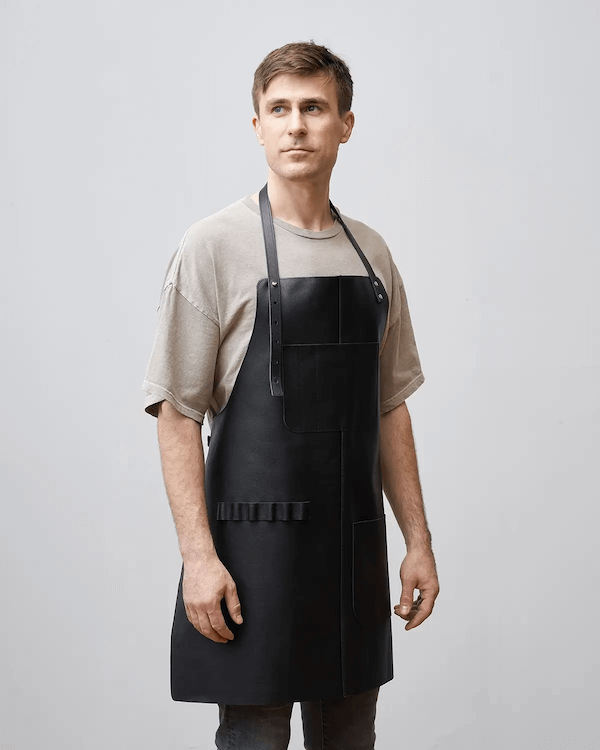 кожаный фартук для мужчины руководителя в подарок