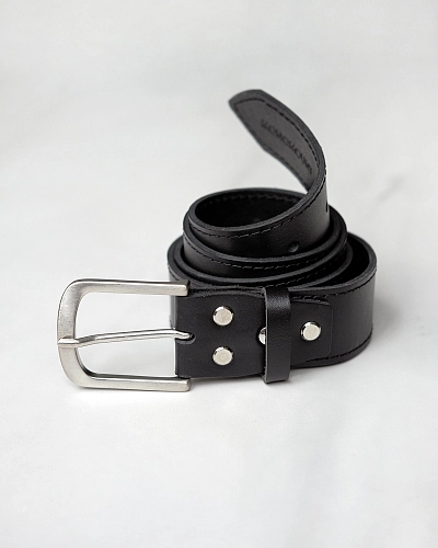 Ремень мужской PILOT STITCH Black 120-125 см в деревянной коробочке - фото - 2