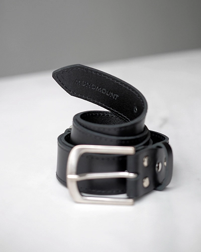 Ремень мужской PILOT STITCH Black 120-125 см в деревянной коробочке - фото - 9