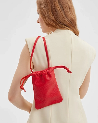 Мини-сумка на завязках COZY Red - фото - 2