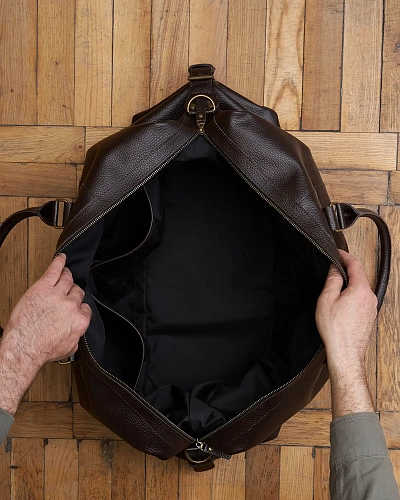 Кожаная дорожная сумка BAGGAGE Brown Grain - фото - 8