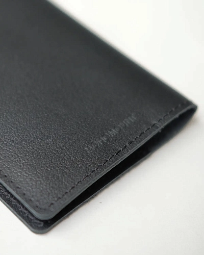 Кожаная обложка на паспорт PASS Black - фото - 5