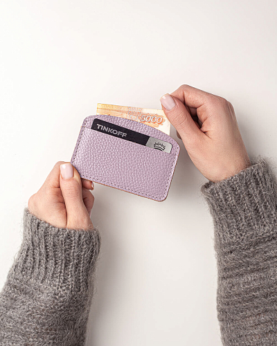 Картхолдер кожаный BILL Pastel - фото