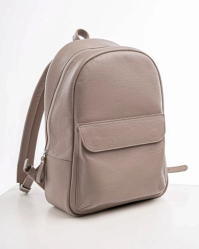 Рюкзак кожаный женский DAKOTA Beige - фото - 6