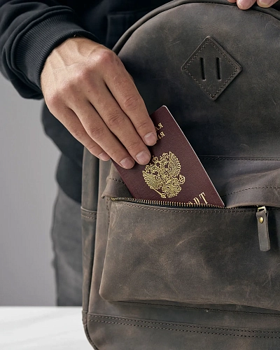 Рюкзак кожаный мужской BRUNO Rodeo - фото - 6