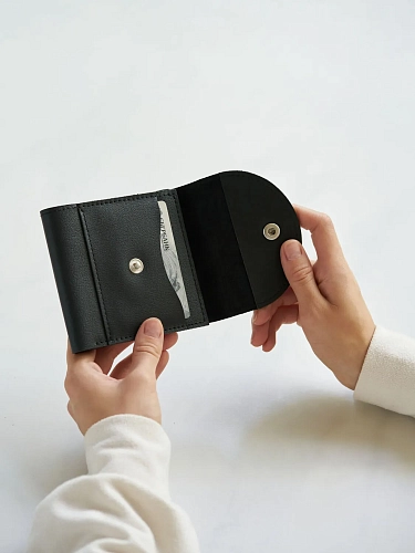 Кожаный кошелек LUNAR Black - фото - 2