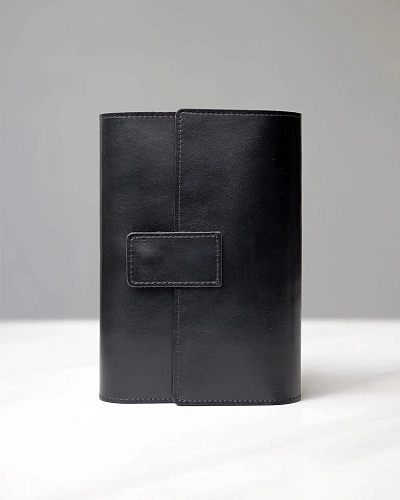 Кожаный блокнот на кольцах BRIEF Black - фото - 5
