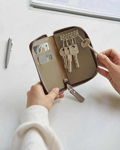 Ключница кожаная YARD Coffee - фото - 1