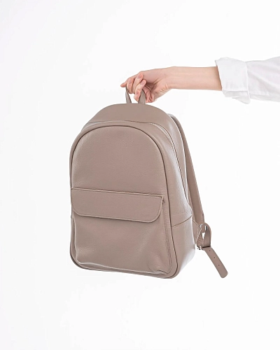 Рюкзак кожаный женский DAKOTA Beige - фото - 5