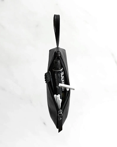 Несессер косметичка из натуральной кожи CASE Black Grain