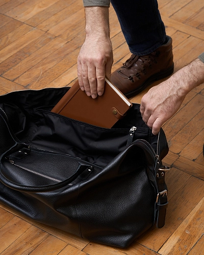 Кожаная дорожная сумка BAGGAGE Black Grain - фото - 6