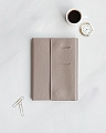 Кожаный блокнот в клетку MAGNETIC Beige Кожаный блокнот в клетку MAGNETIC Beige