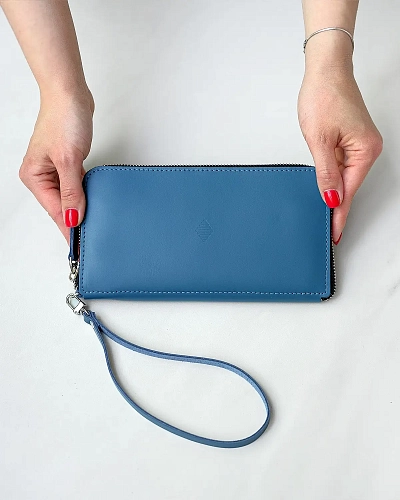 Кошелек на молнии MONTERRO Cobalt с ремешком на руку - фото - 1