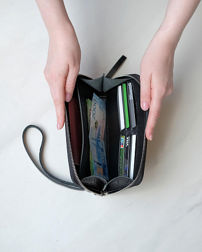 Кошелек на молнии MONTERRO Cayman с ремешком на руку - фото - 3