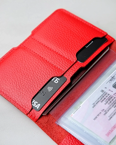 Портмоне для автодокументов FULLER DRIVE Red - фото - 6