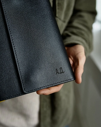 Кожаный ежедневник SENSE A5 Black - фото - 3