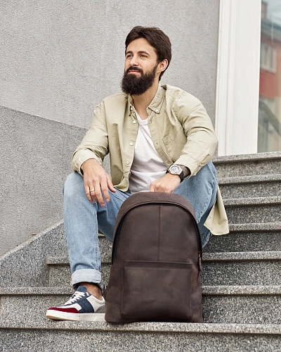 Рюкзак кожаный мужской GERALD MAX Rodeo - фото - 5