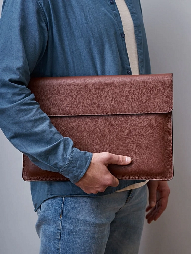 Кожаная папка для ноутбука 15-16 дюймов GRADE Hazel - фото