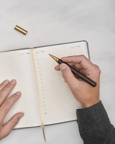 Гелевая ручка с деревянным корпусом LEGIO Brown - фото - 1