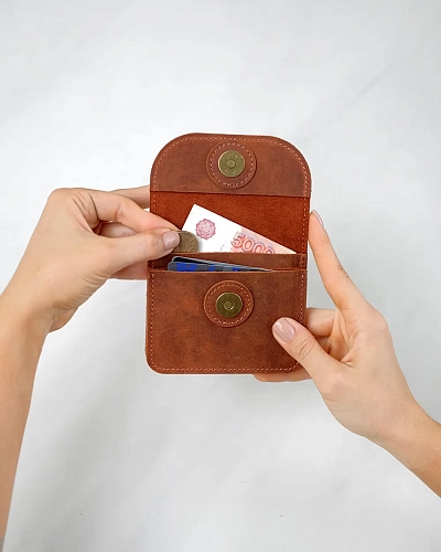 Мини кошелек кожаный AMO Bourbon - фото - 4