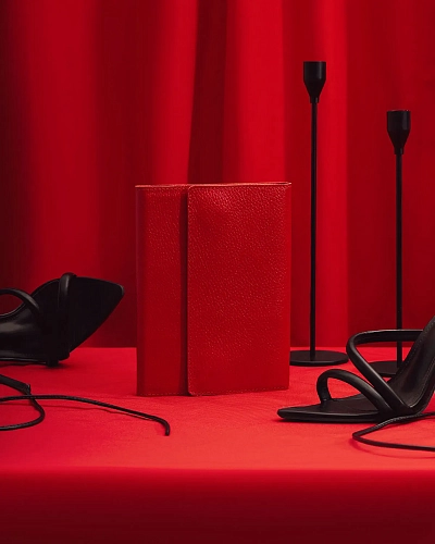 Кожаный ежедневник SENSE Red - фото