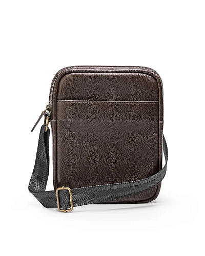 Сумка планшет мужская кожаная RUNNER S Brown Grain - фото