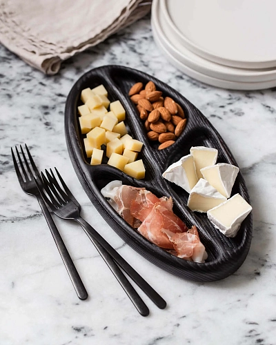 Деревянная менажница ZERNO Black