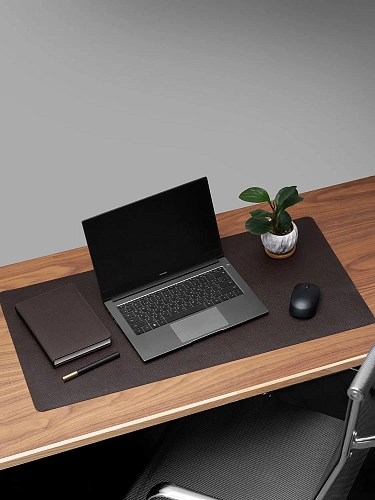 Кожаная подложка на стол COVER Brown Grain