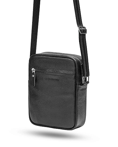 Сумка планшет мужская кожаная RUNNER S Black Grain - фото - 1