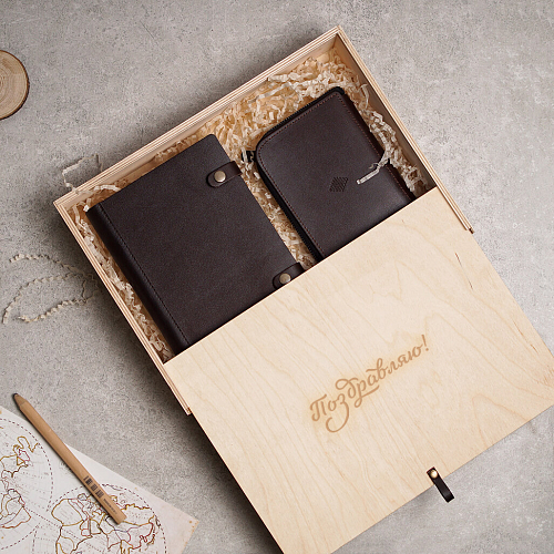 Деревянная коробка L-BOX Natural - фото