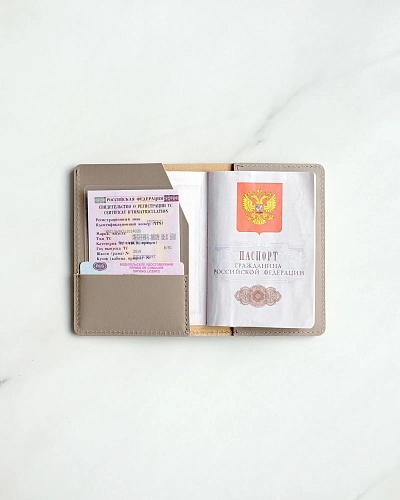Кожаная обложка на паспорт PRO Coffee - фото - 5