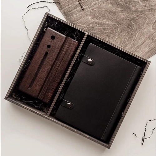 Деревянная коробка SPLIT Dark - фото