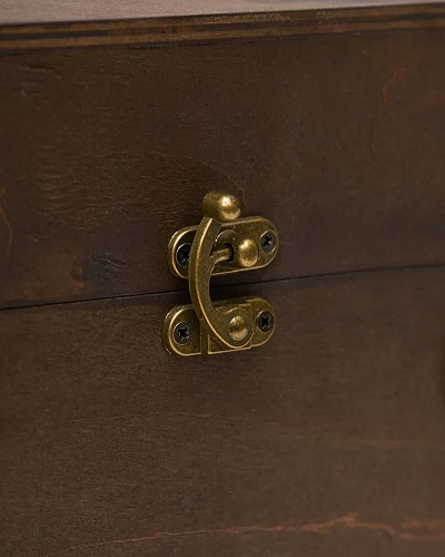 Чемодан с кожаной ручкой BROWN - фото - 6