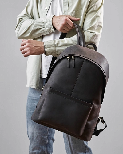 Рюкзак кожаный мужской GERALD MAX Rodeo - фото