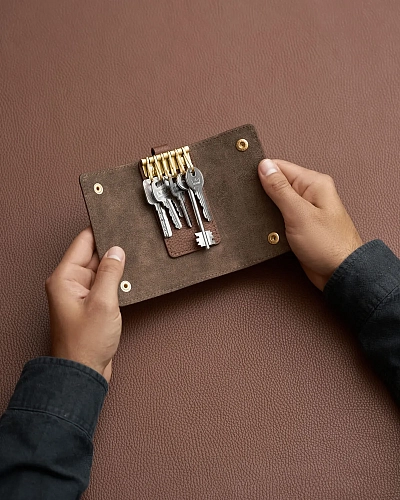 Ключница кожаная BERGAMO Lock - фото - 1