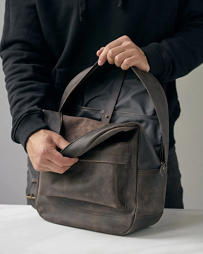 Рюкзак кожаный мужской BRUNO Rodeo - фото - 5