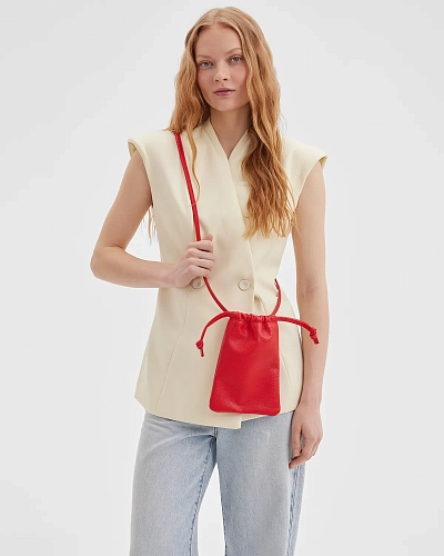 Мини-сумка на завязках COZY Red - фото - 3