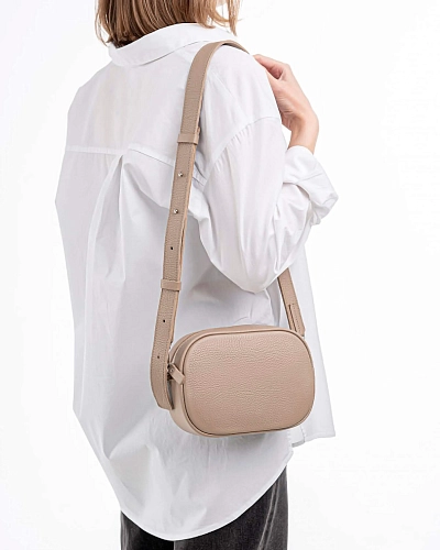 Сумка кроссбоди кожаная DAISY Beige