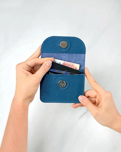 Мини кошелек кожаный AMO Sapphire - фото - 3