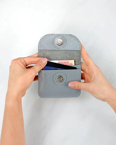 Мини кошелек кожаный AMO Iron - фото - 3