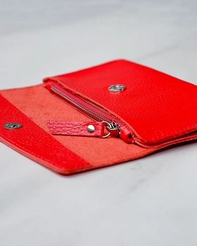 Женский кошелек кожаный ROWENA Red - фото - 4