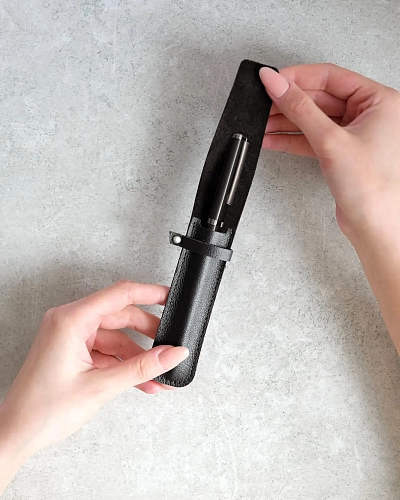 Ручка TASK в кожаном чехле - фото