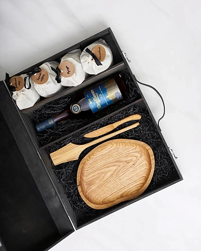 Чемодан с кожаной ручкой DARK - фото - 3