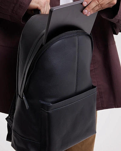 Рюкзак кожаный мужской GERALD MAX Black - фото - 6