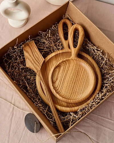 Подарочный набор досок для подачи SET ROUND - фото - 2