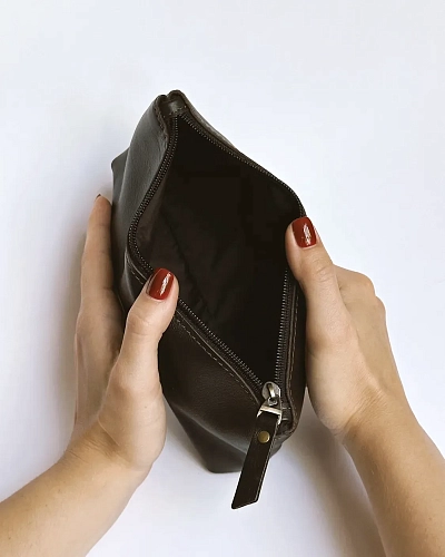 Кожаный несессер CRUISE Brown - фото - 4