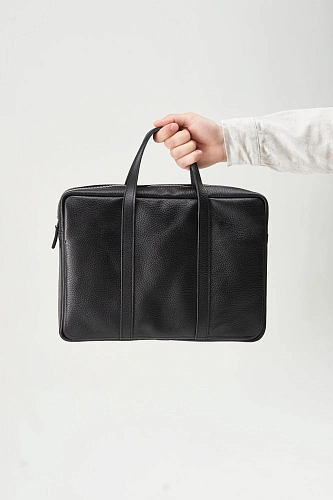 Кожаная сумка для документов EASYHOLDER Black Grain