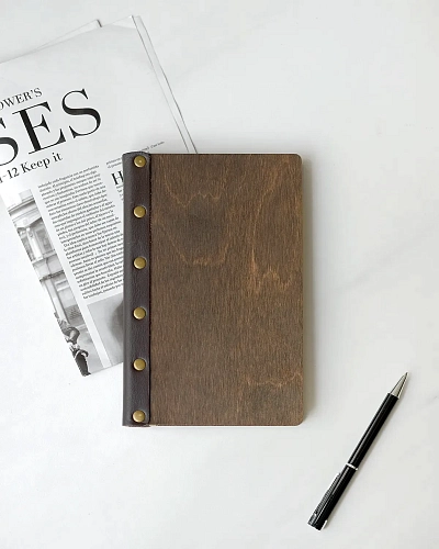 Деревянный ежедневник FOREST А5 - фото - 2