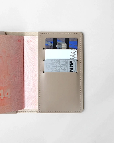 Кожаная обложка на паспорт PRO Coffee - фото - 3